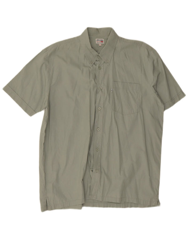 Camicia a maniche corte da uomo Levi's Large in cotone verde