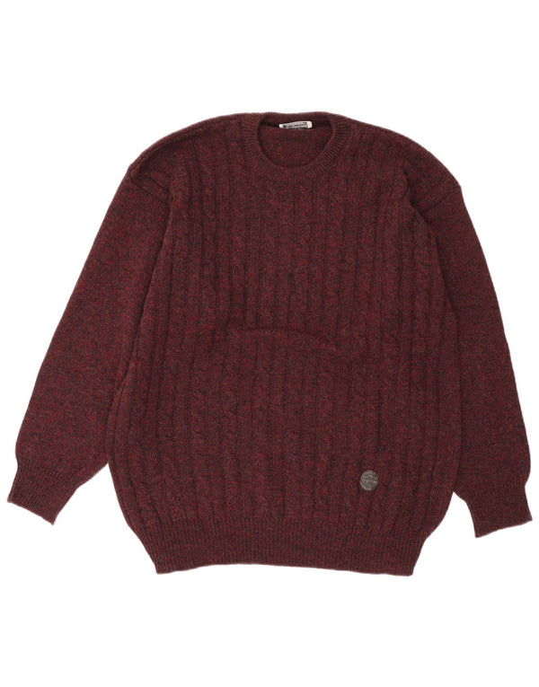 Maglione Maglione Girocollo Uomo Trussardi XL Bordeaux Chiazzato