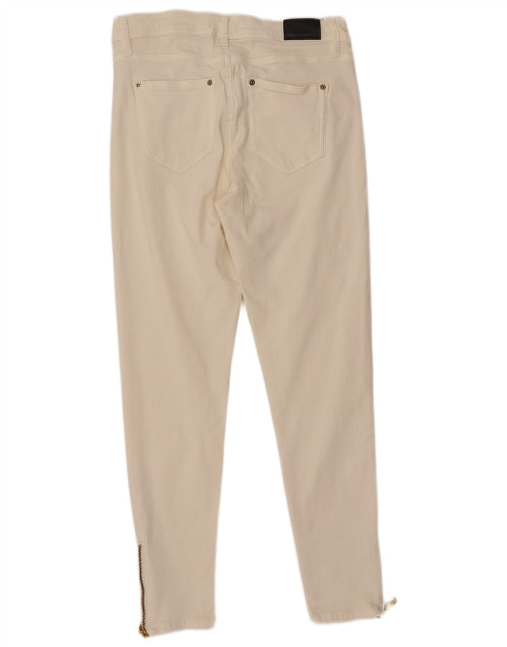 Jeans skinny da donna Barbour UK 12 medio W30 L27 cotone bianco sporco