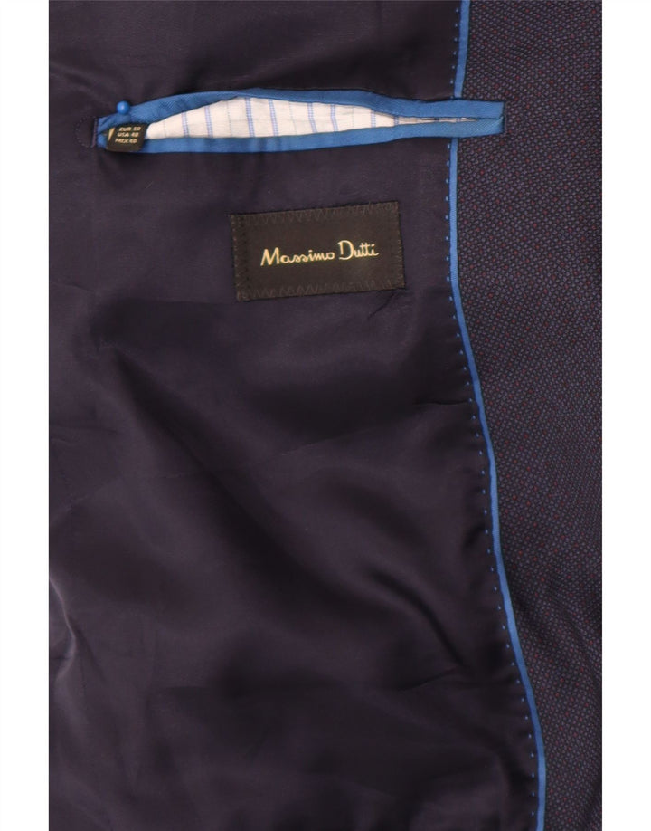 Giacca blazer da uomo a 2 bottoni Massimo Dutti EU 50 medio blu navy