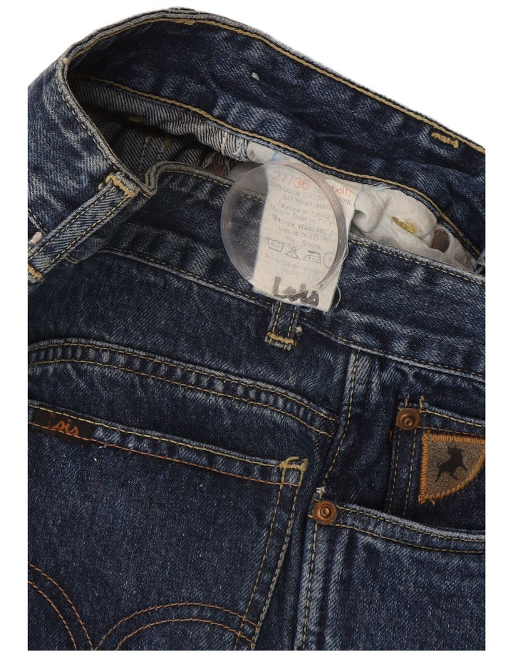 Jeans dritti invecchiati da donna Lois W27 L36 cotone blu