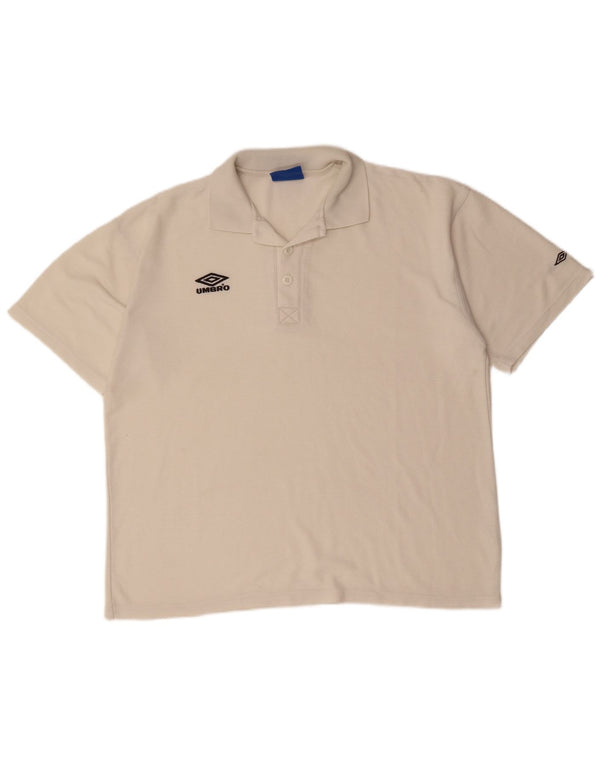 Polo da uomo UMBRO XL in cotone bianco