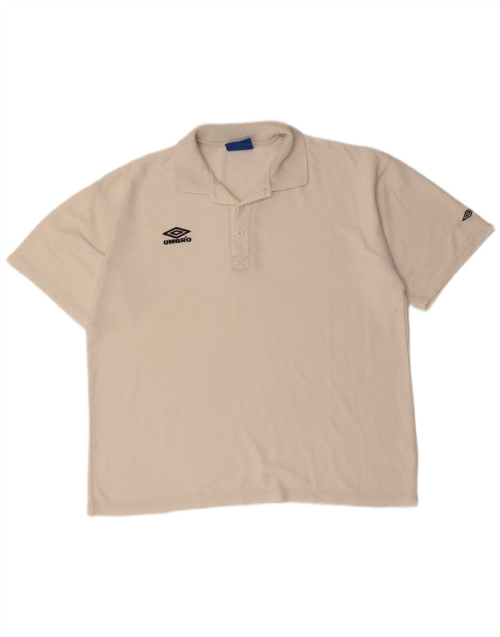 Polo da uomo UMBRO XL in cotone bianco
