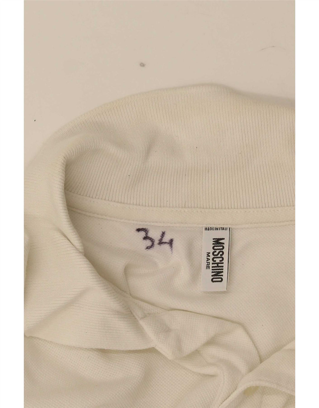 Polo da uomo Moschino in cotone bianco medio