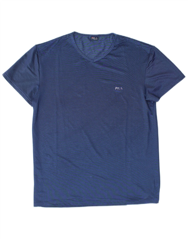 T-shirt da donna FILA Top UK 14 Large Blu Poliestere