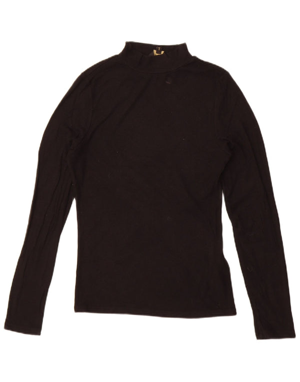 Ted Baker Top da donna a maniche lunghe taglia 2 piccolo in viscosa nera