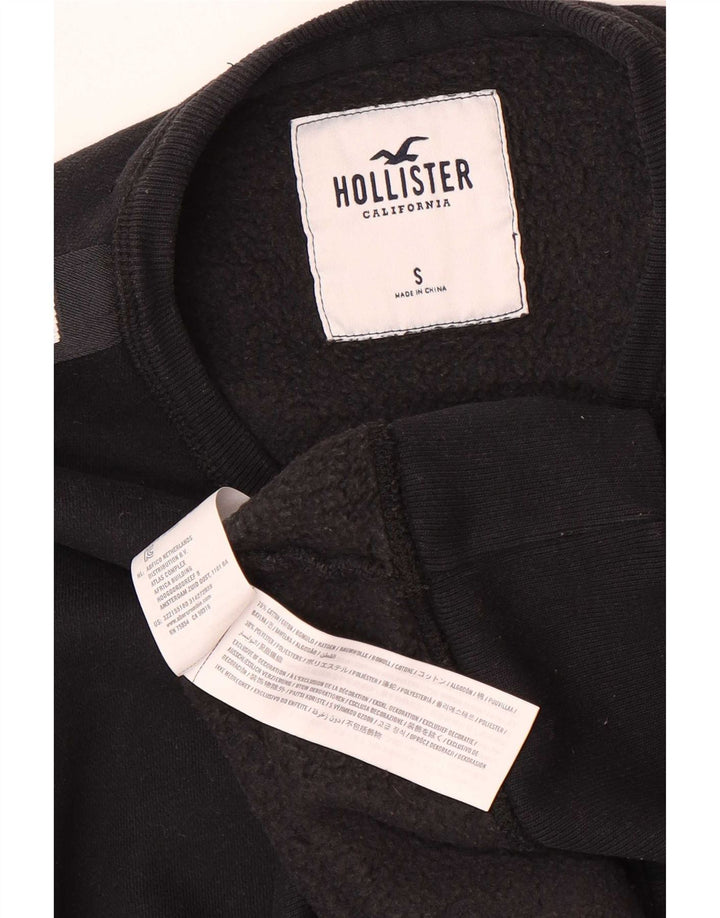 Hollister Felpa grafica da uomo Maglione Small Black Colourblock