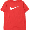 T-shirt grafica Nike da bambino Dri Fit Graphic 12-13 anni Large rossa in poliestere
