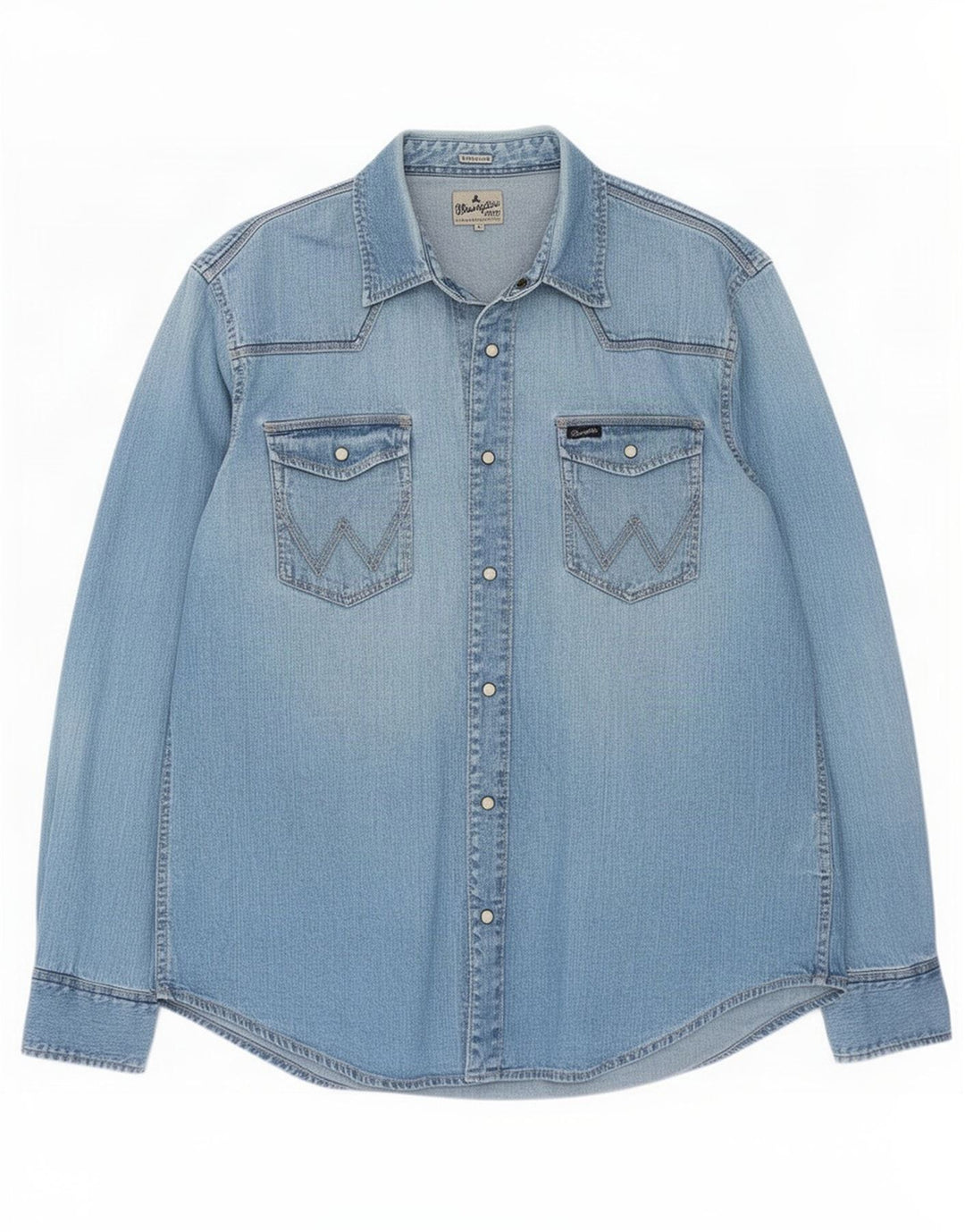 Camicia di jeans da uomo Wrangler XL in cotone blu
