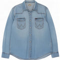 Camicia di jeans da uomo Wrangler XL in cotone blu