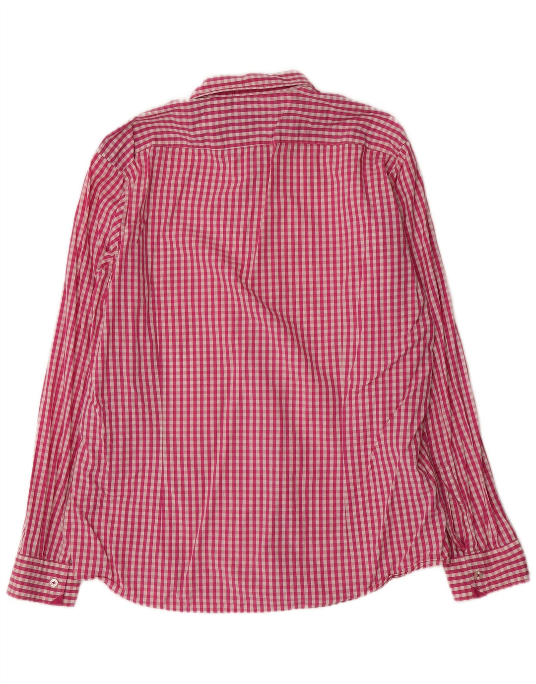 Camicia Hugo Boss da uomo vestibilità regolare XL cotone a quadretti rosa