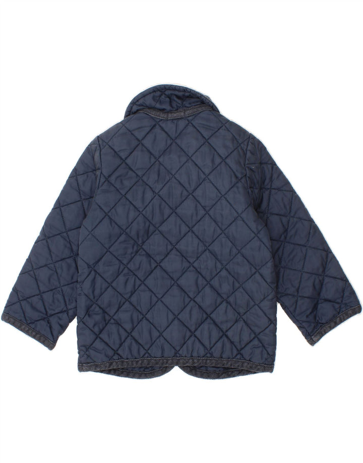 BENETTON Baby Boys Quilted Jacket 9-12 Months Navy Blue Nylon Vintage Benetton and Second-Hand Benetton from Messina Hembry 