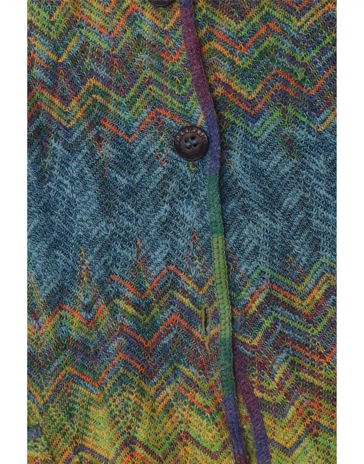 St. Maglione cardigan da donna Germain IT 46 Chevron grande multicolore