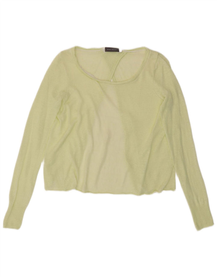 MINT VELVET Top da donna a maniche lunghe UK 8 piccolo verde