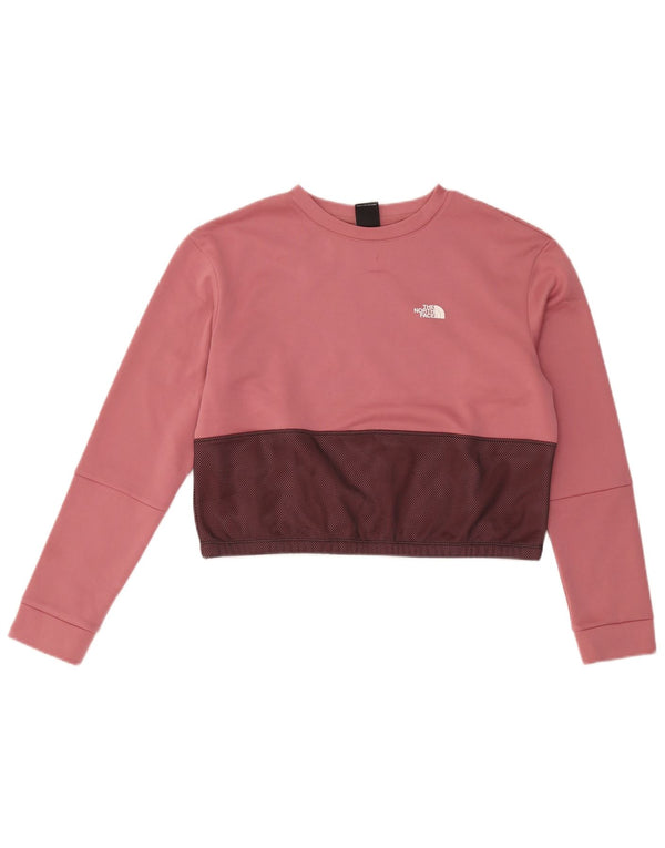 Felpa corta da donna The North Face UK 16 Large Pink Colourblock