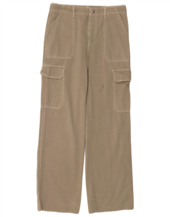 Pantaloni cargo dritti da donna Zara EU 40 medi W30 L32 cotone grigio