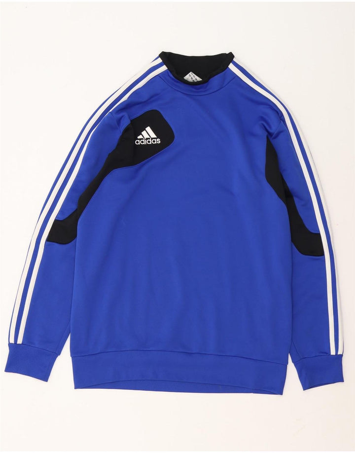 Felpa da uomo Adidas Jumper UK 42/44 Large Blu Colourblock Poliestere