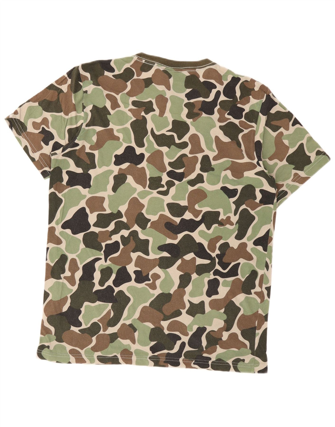 T-shirt grafica da uomo Adidas Top in cotone mimetico verde medio