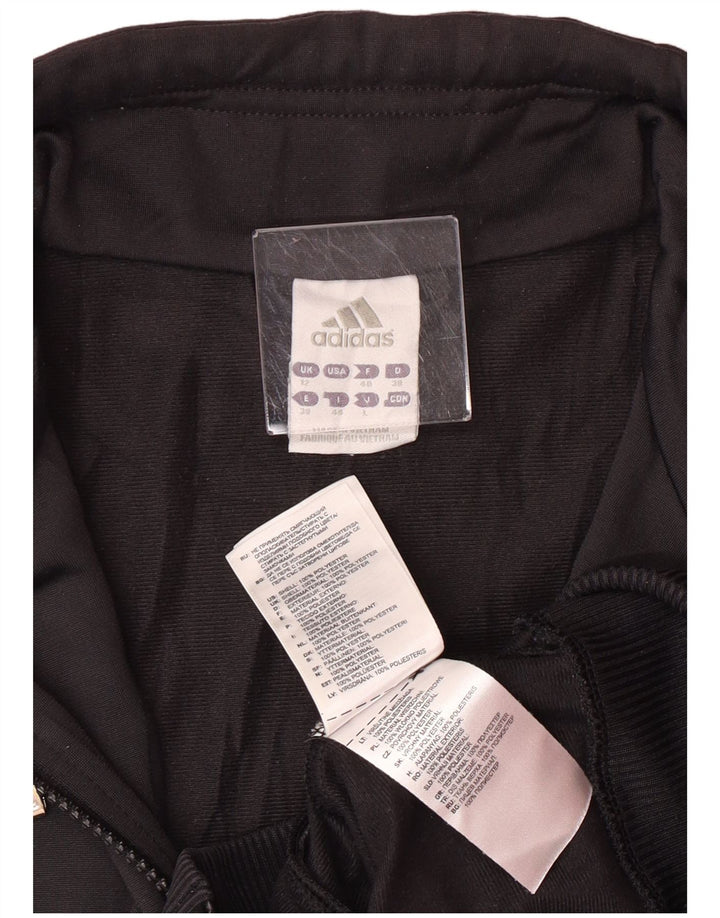 Giacca da tuta da donna ADIDAS UK 12 Medium Nero Poliestere