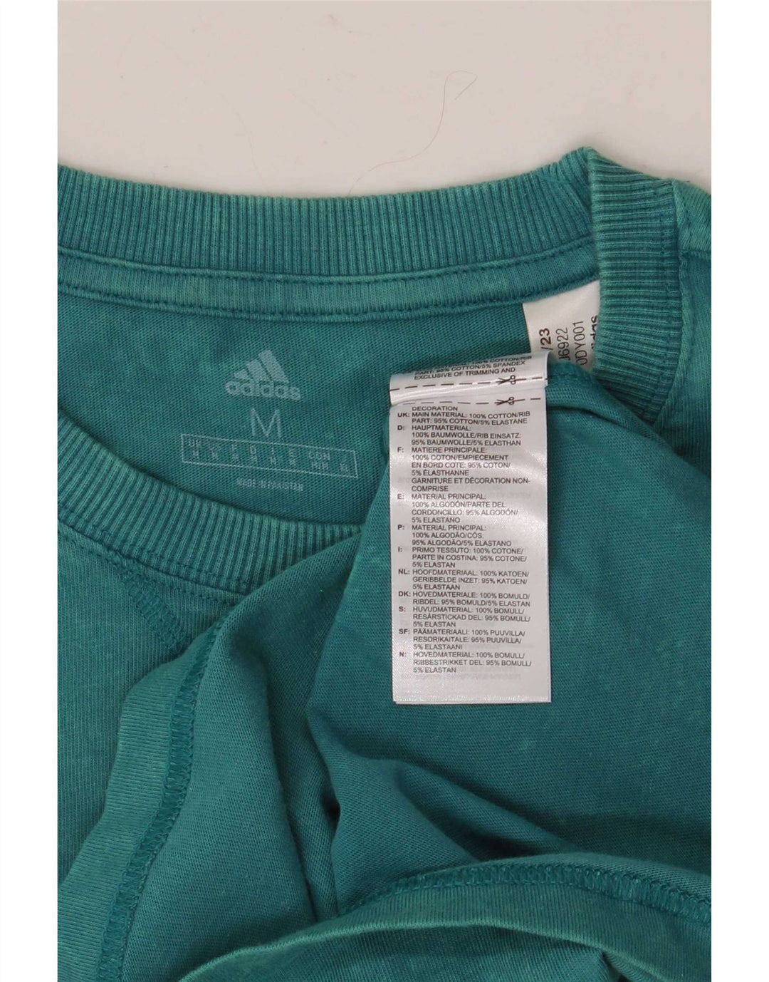 T-shirt da uomo Adidas Top in cotone blu medio