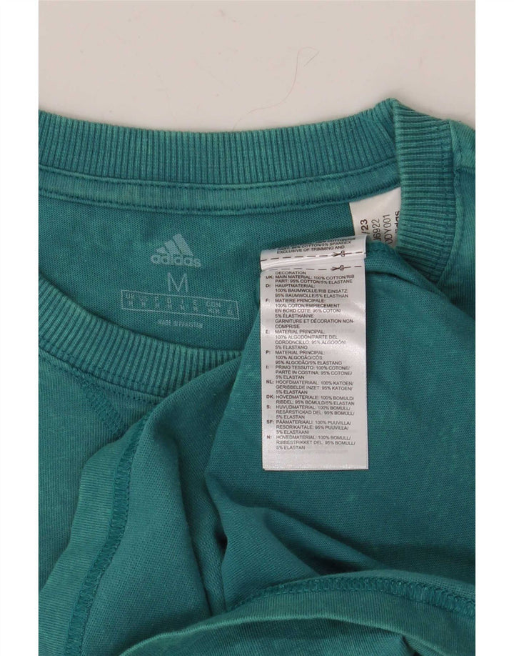T-shirt da uomo Adidas Top in cotone blu medio
