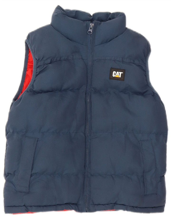 CAT Girls Padded Gilet 6-7 Years Blue Polyester