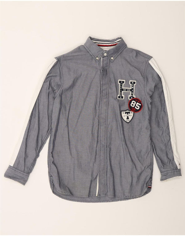 TOMMY HILFIGER Maglietta grafica per ragazzi 12-13 anni Large Grey Colourblock