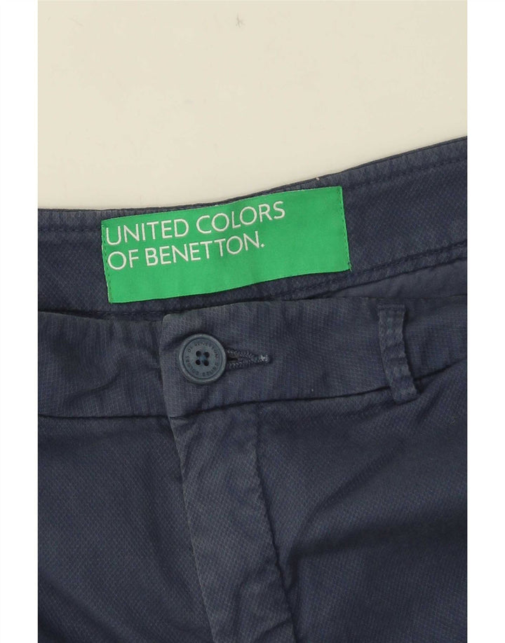 Pantaloncini chino da donna Benetton W30 medio blu navy