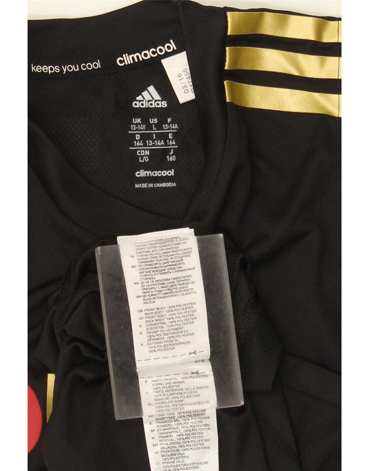 Canottiera grafica Adidas da ragazzo Canada 13-14 anni in poliestere nero