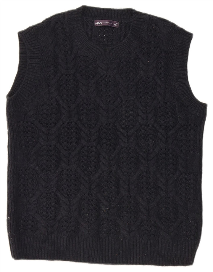 Canotta da donna Marks & Spencer UK 14 medio blu navy acrilico