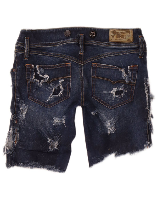 Pantaloncini di jeans slim slim Matic da donna Diesel W28 cotone blu navy medio
