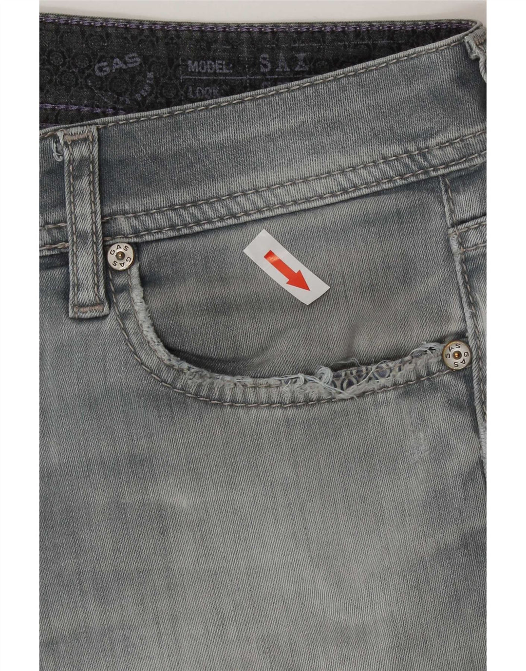 Jeans slim da donna Gas W32 L29 cotone grigio