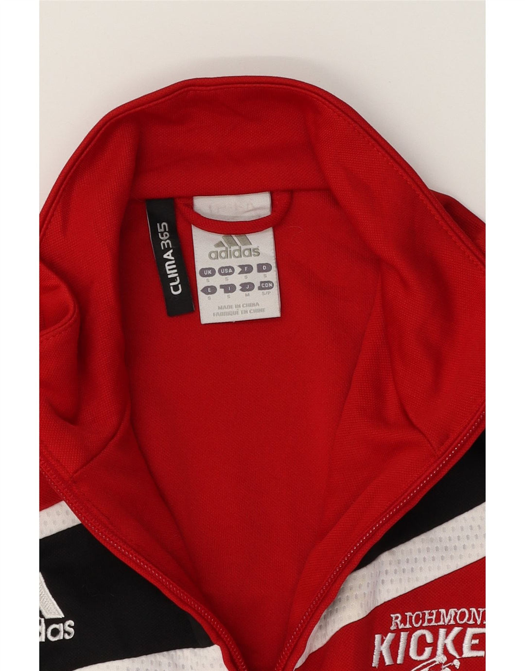ADIDAS Mens Clima 365 Tracksuit Top Jacket Small Red Colourblock Polyester Vintage Adidas and Second-Hand Adidas from Messina Hembry 