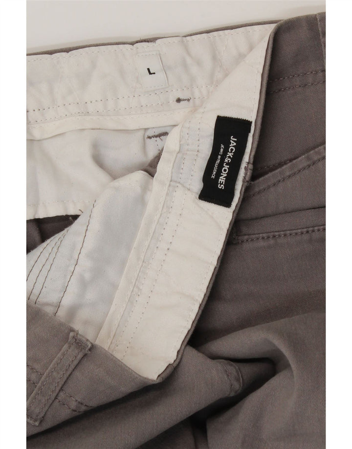 Pantaloncini cargo da uomo Jack & Jones grandi W36 in cotone grigio