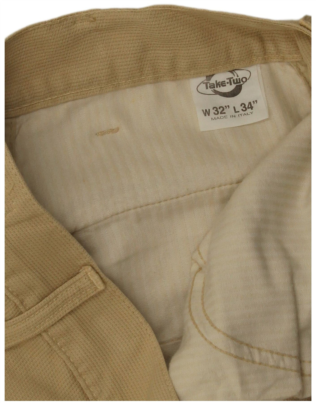 Prendi due pantaloni cargo dritti da uomo W32 L31 in cotone beige