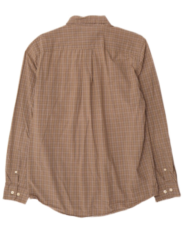 EDDIE BAUER Camicia da uomo piccola in cotone a quadri grigi