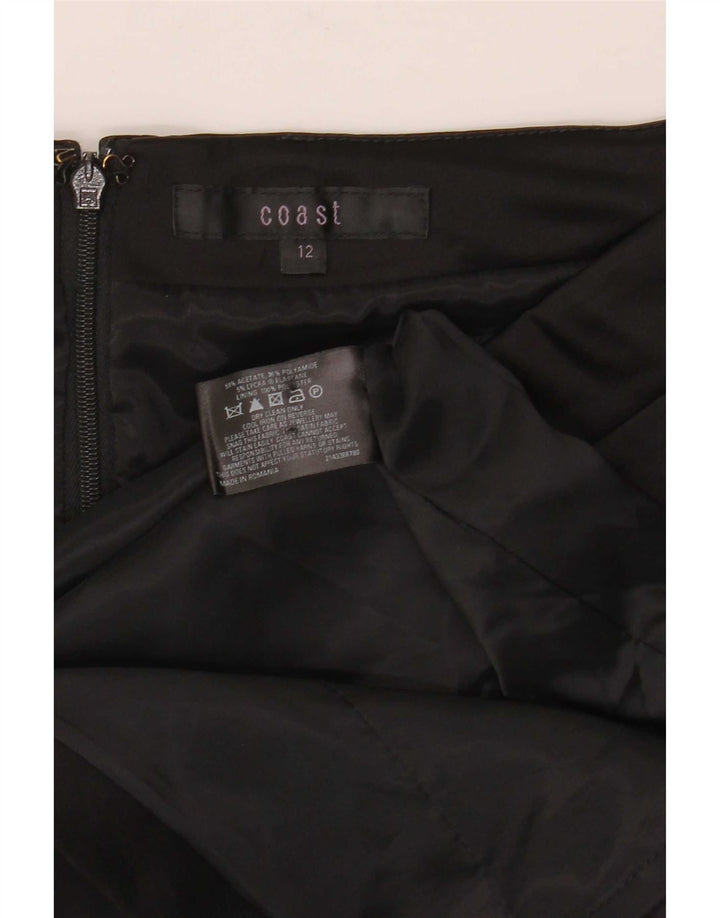 Abito tubino Coast da donna con spalle scoperte UK 12 acetato nero medio