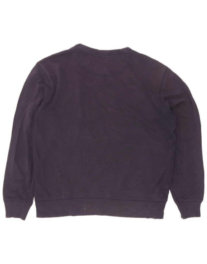 Felpa da uomo Marks & Spencer vestibilità regolare maglione grande cotone blu navy