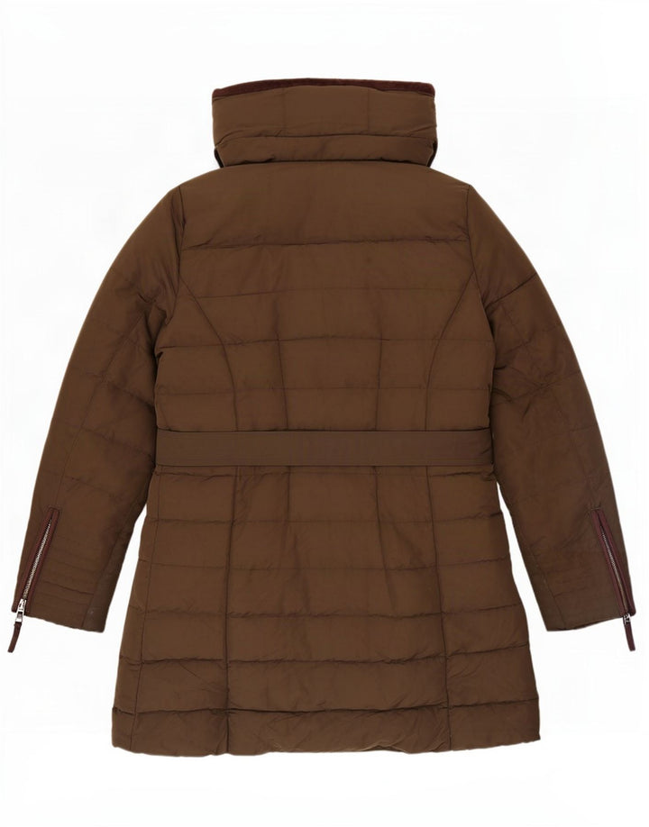 Giacca imbottita con cappuccio da donna Zara UK 18 XL Poliestere kaki