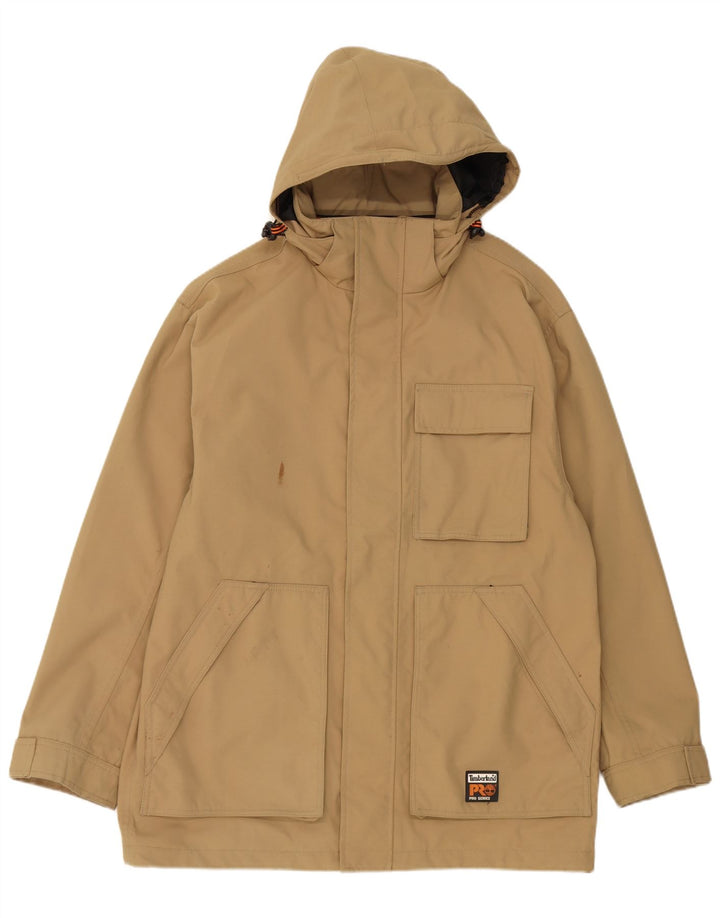 Giacca da uomo con cappuccio Timberland UK 38 Nylon beige medio