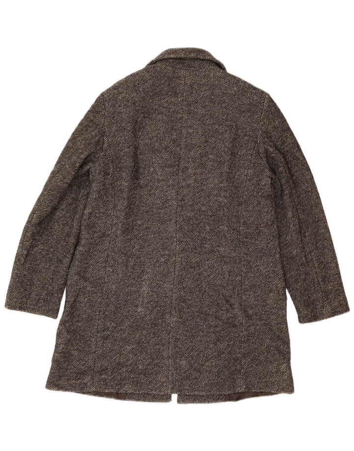 Giacca blazer da donna a 1 bottone Massimo Dutti UK 14 Grigio medio a spina di pesce