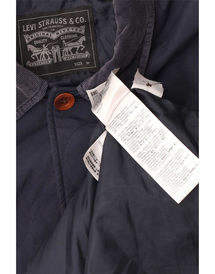 Giacca trapuntata da uomo Levi's UK 38 media blu navy in poliammide classica