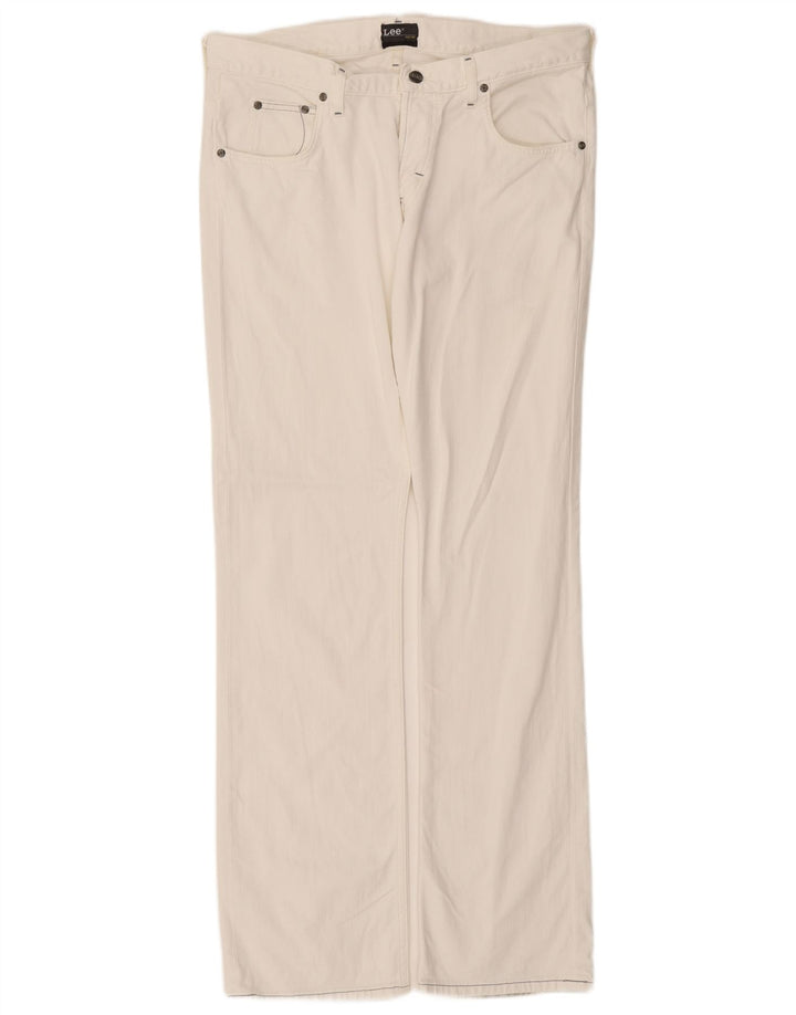 Jeans dritti Lee Knox da uomo W36 L34 cotone bianco