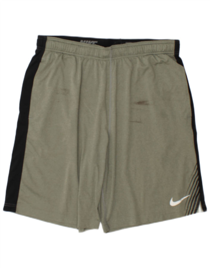 Pantaloncini sportivi da uomo Nike Large verde color block in poliestere