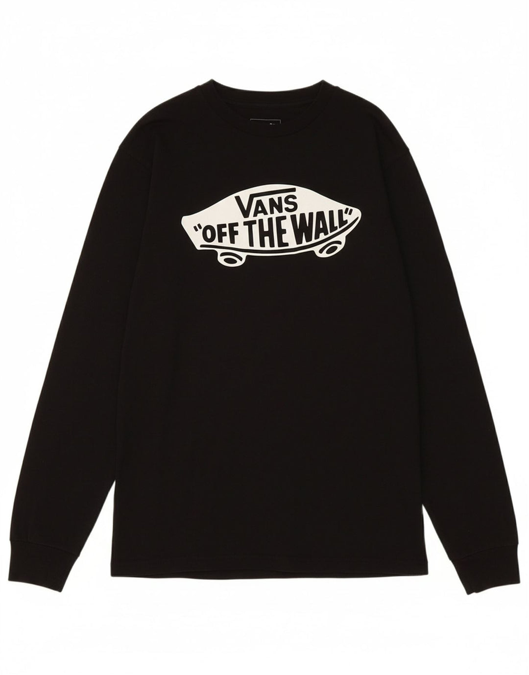 VANS Mens Classic Fit Graphic Top Long Sleeve Small Black Cotton