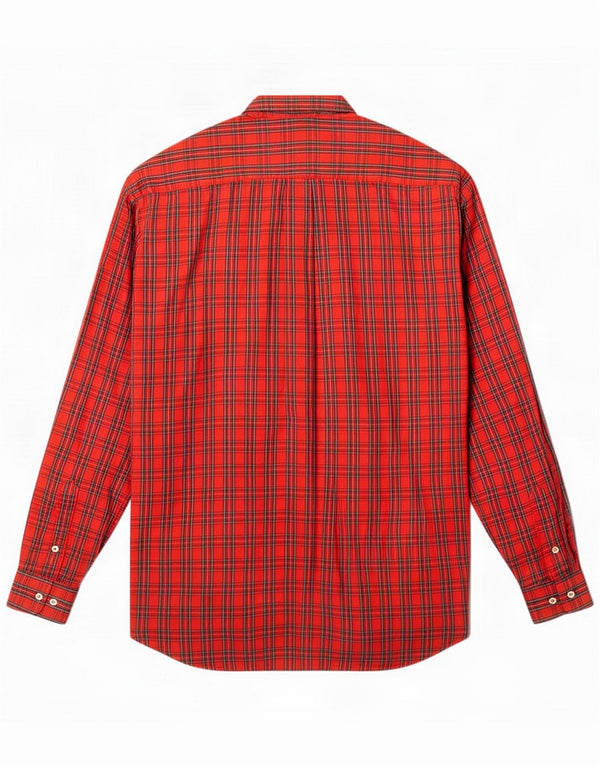 Benetton Mens Shirt Medium Red Check