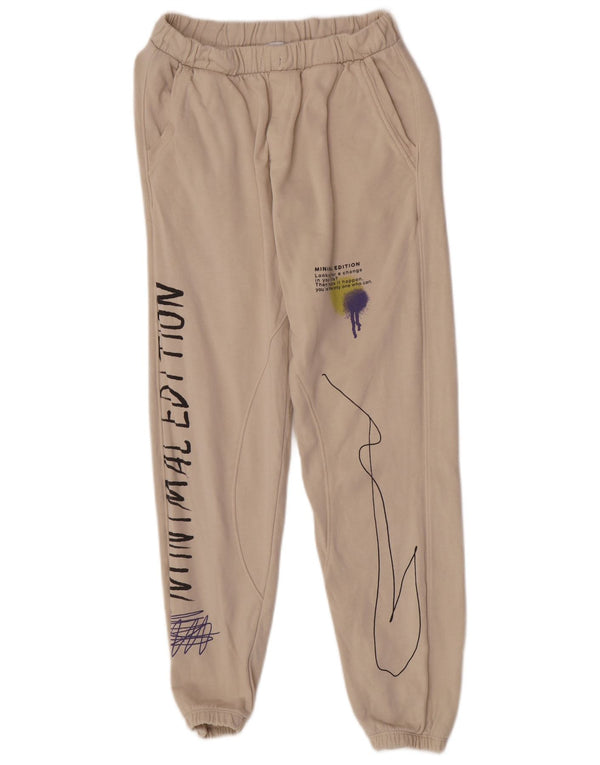 Pantaloni da tuta con grafica Zara per ragazze 13-14 anni in cotone beige