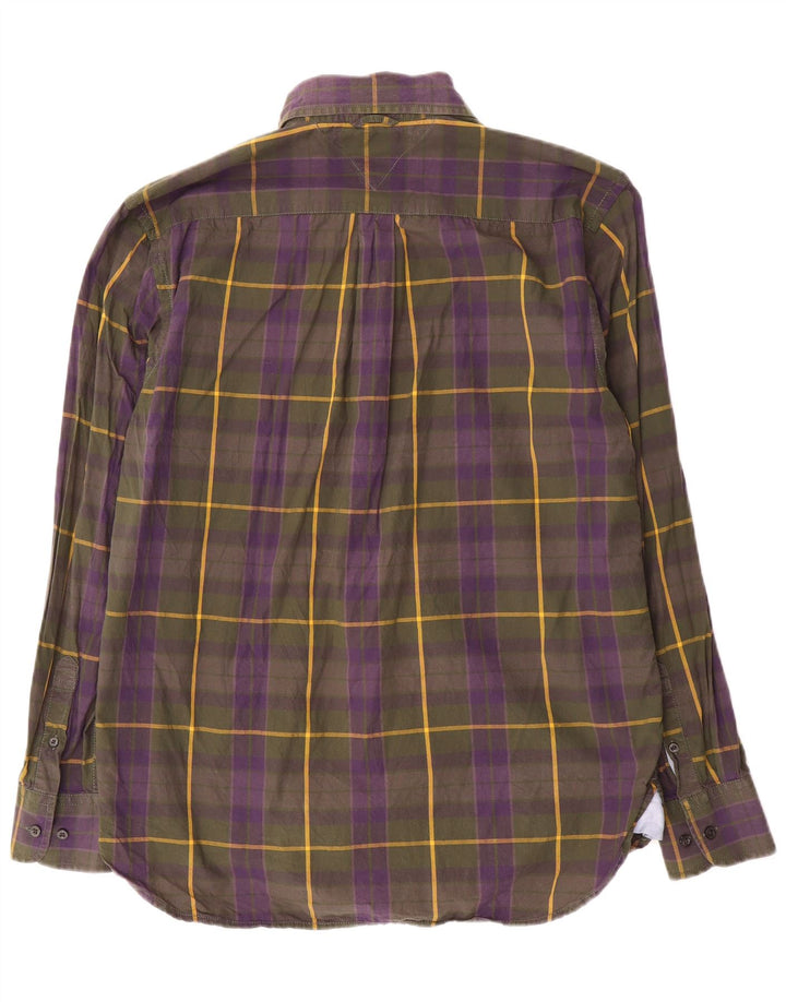 Camicia da uomo su misura Tommy Hilfiger Large in cotone a quadri multicolore