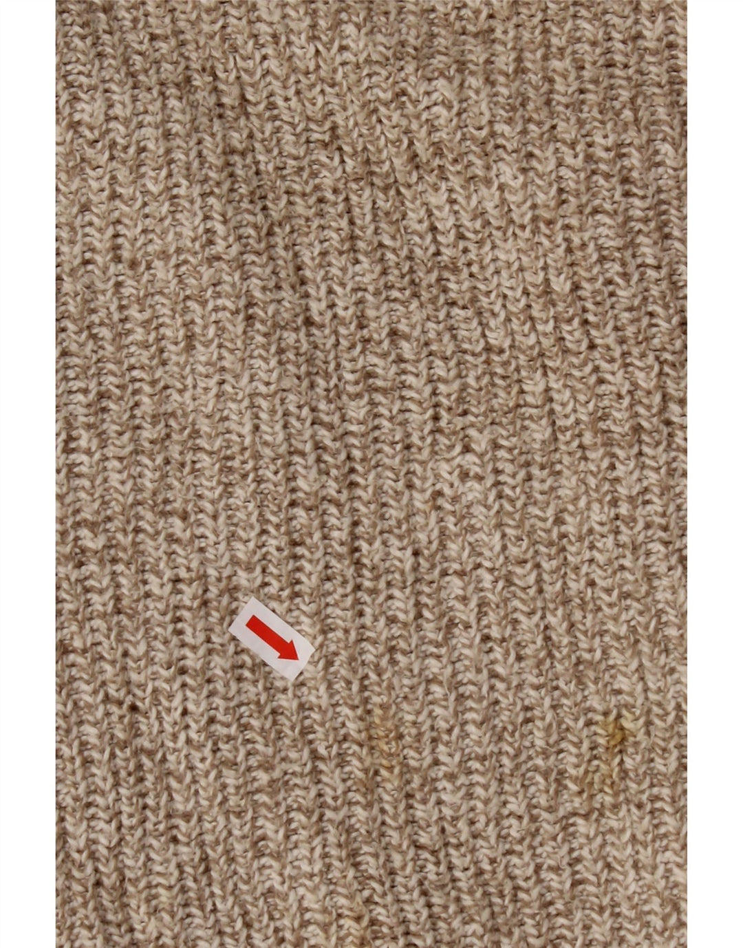 EDDIE BAUER Maglione da uomo oversize con collo a bottoni XL Beige chiazzato