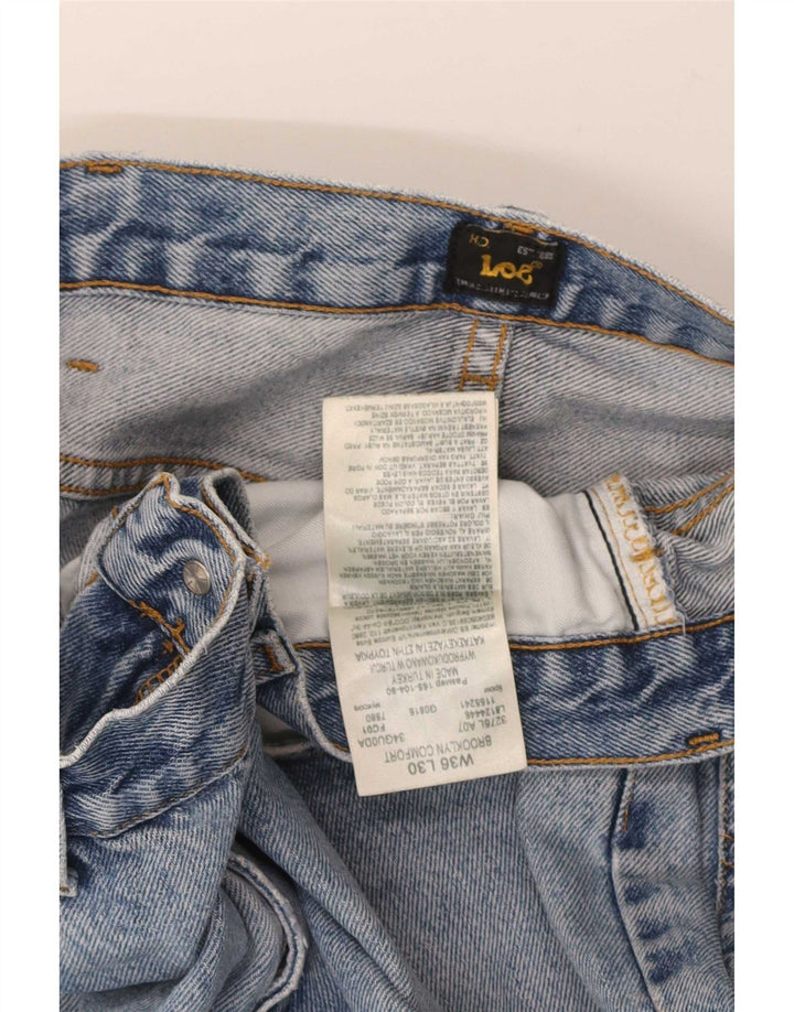 Jeans dritti tagliati Lee Brooklyn da uomo W36 L26 cotone blu